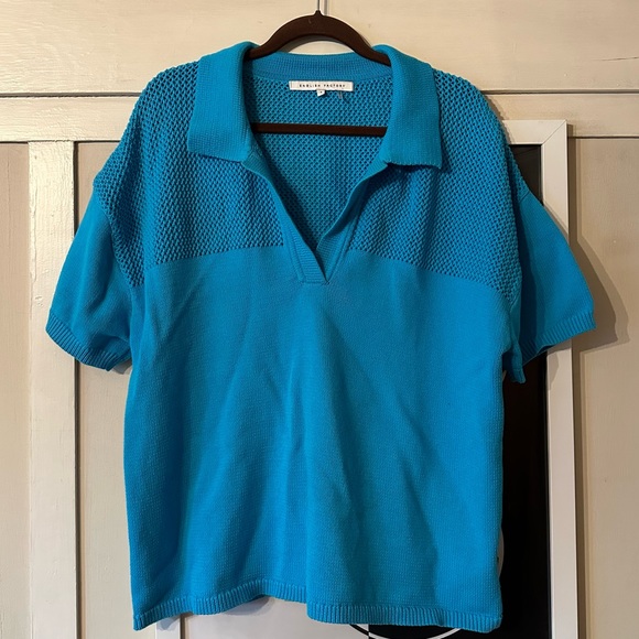 English Factory Sweater Polo Tee from Anthropologie size L - Picture 7 of 7